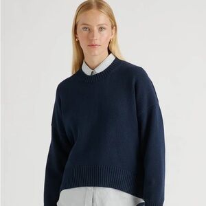 Quince cotton boyfriend sweater